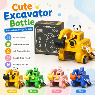 2 in 1 Excavator Water Bottle